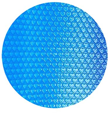 Yeory Solar Swimming Pool Cover 12ft Round Thermal Heart-shaped Foam Film Covers for Inground Above Ground Swimming Pool, Pool Cover 10ft
