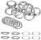 QUARKZMAN 10 Stück Ösen 40mm Kupfer Ösen Metallösen Rostfrei Einschlagösen Grommet Befestigungsösen für Planen Banner Leder Stoff Schuhe Handtaschen Vorhänge Bastel, Silber