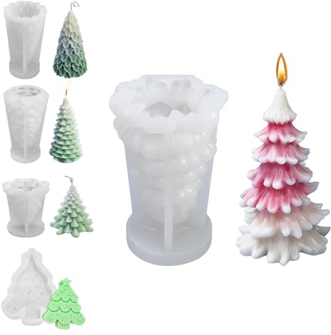 Silikonformen Gießformen Weihnachten 3D Silikonform Kerzen Silikonform Weihnachtsbaum Baum Gießform Tannenbaum (Nadelbaum-Weihnachtsbaum)