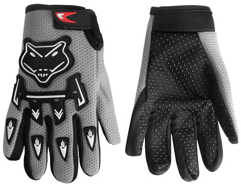 JAGASOL Kids Dirt Bike Gloves, Kids & Youth Power Sports Riding Gloves for Motorcycle, BMX, Mountain Bike, ATV, Full Finger Children Gloves for Outdoor Sports Cycling Camping Fishing