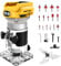 Fresa a batteria compatibile con batteria Dewalt da 20 V, fresa per bordi senza spazzole da 800 W, fresa a mano portatile per la lavorazione del legno, taglierina a batteria con 15 frese da 1/4