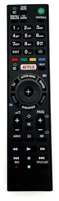 JZK Télécommande de rechange pour téléviseur Sony, compatible avec Sony Bravia TV, télécommande compatible avec Sony Smart TV