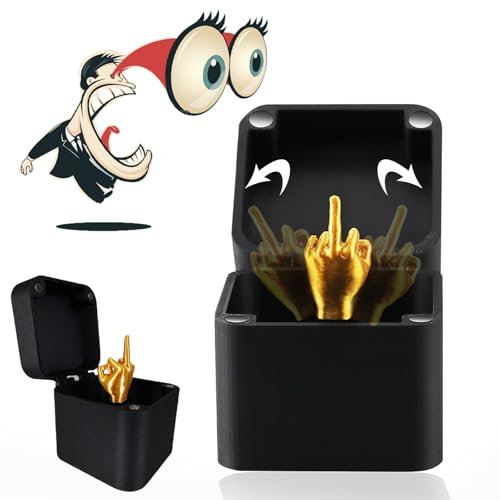 Tnhsvp Mittelfinger Box, Überraschungsgeschenkbox mit Mittelfinger in Einer Box, Spoof-Geschenkbox, Spoof Hand Prank Pop UP Gift with Box, Nervige Geschenkbox Mittelfinger, Neuartige Prank Gifts