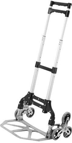 Gkumgwo Carrello manuale per saliscale, Carrello manuale per scale - Carrello pieghevole portatile con ruote - Carrelli della spesa pesanti Carrello a mano per la distribuzione in magazzino sul posto