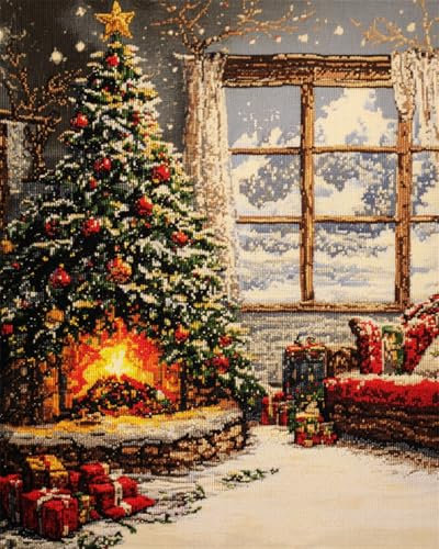 N.LANSHAN DIY Latch Hook Kits Rugs Fantasy Christmas Tree Latch Hook Rug Kit Colorful Tree DIY Latch Hook Rug Kits,Crochet Kit for Beginners,Rug Making Kits with Printed Canvas，Gift 80x115cm