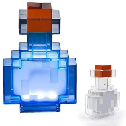 OVLENG Lámpara de Poción Mágica Mcraft - Luz Nocturna LED de 7 Pulgadas, Botella de Poción con Luces LED, Luz Nocturna Recargable USB-C para Lámpara de Noche, Regalo para Gamers, 8 Colores