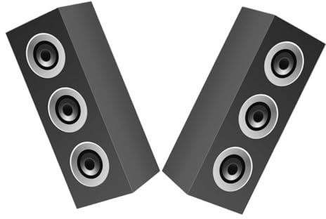 Cabilock Retro Musik Geschenkboxen aus Papier Lautsprecherform 2 Stück Schwarz für Disco Party und Geburtstagsdekoration