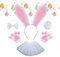 Osterhasen Kostüm - Hasenkleid gesetzt | Buntes Osterhasen -Outfit | Attraktive Bunny Stirnbandzubehör, Cosplay -Set für Frauen, Mädchen