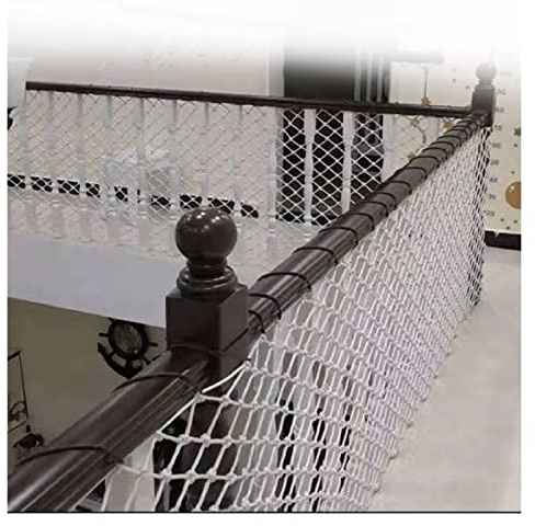 Katzennetz für Hunde und Katzen, Treppenzaun, Fallschutz, Kindersicherheitsnetz für Balkon, Garten, Spielplatz, sicheres Netz, anpassbar, Farbe: Weiß, Größe: 1 x 7 m