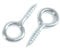 100 Pcs Metal 25mm Screw in Vine Eyes Small Zinc Plated Steel Screw In Hooks Self Tapping Eyelet Screws for Wood Fixing Wires Indoor & Outdoor