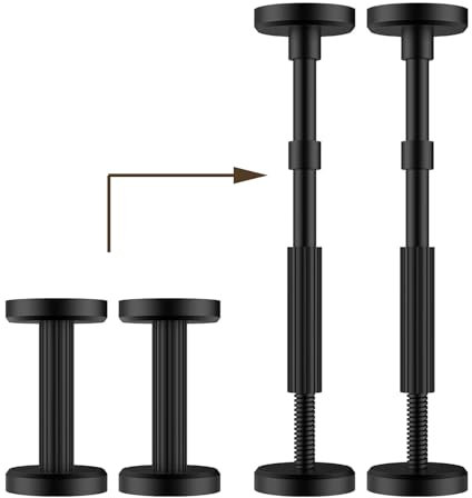 KOVNISE Lot de 2 Pieds de Meubles Réglables en Hauteur de 18 à 45 cm Pieds de Support de Rechange pour Canapé Commode Cadre de Lit Lattes de Lit en Nylon