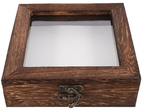 Schmetterlingsvitrine Holz und Eva Polsterung, Stabilisierungskit | Sammlung und Präsentation, Kaffeefarbenes Antikdesign aus PVC und Eva, für Insekten und Schmetterlinge
