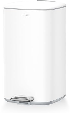 mVm Poubelle de cuisine, 20L avec Seau Intérieur,Poubelle à Pédale en Acier,Fermeture Douce et Maintien en Ouverture,pour cuisine, bureau, dortoir, maison, chambres