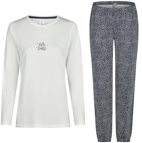 By Louise Damen Pyjama mit Kuschelsocken Nachtwäsche lang Interlock