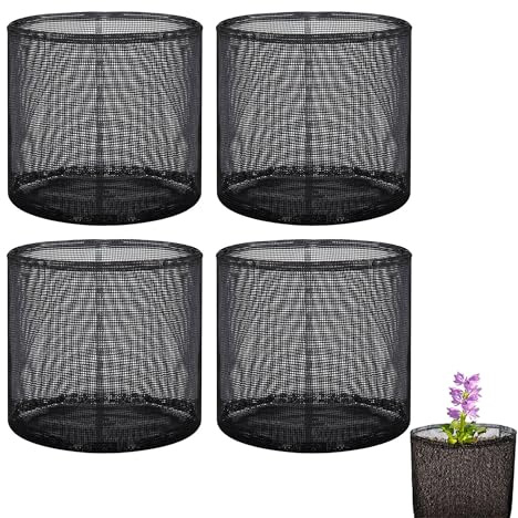 Hayaww Panier d'étang Sacs de Plantation Aquatique Pot de Fleurs en Maille Respirante Paniers Étang en Tissu Respirant Panier Flottant Plantes Aquatiques pour Bassin de Jardin Paniers de Culture (A)
