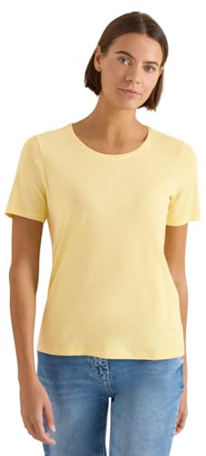 Damen Basic T-Shirt mit Rundhals in Unifarbe