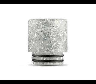 Drip Tip 810 Argenté - Drip Tip avec Design de Fleur en Argent - Nicotine et Tabac Libre - E-cigarette