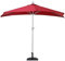 Sombrilla de aluminio 'Parla' marca Mendler, semicircular, sombrilla para balcón, UV 50+, 285cm bordeaux mit Ständer