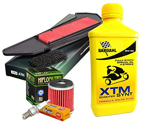 Kit tagliando Bardahl XTM Scooter 5W40 filtro olio aria candela Yamaha X-Max 300