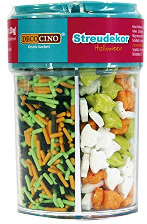 Horror-Shop 4-faches Halloween Streudekor zum backen für Trick or Treat | 120g