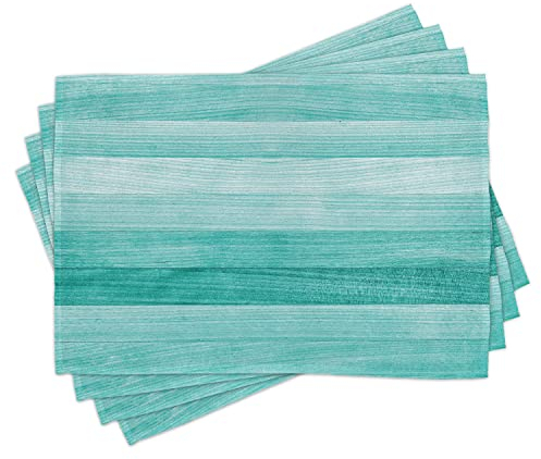 ABAKUHAUS Teal Tovaglietta Americana Set di 4, Tema di Pasqua per Le Vacanze, Tovagliette in Tessuto Lavabile per Tavolo da Pranzo Cena, Turchese