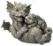 Pacific Giftware Gartenfigur Drachen Baby liegt auf Mamas Bauch 21 cm - Gartendrache Fantasy Deko Statue Garten Figur
