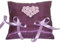 edles Ringkissen zur Hochzeit lila mit Blumenherz RK0032