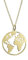 Halskette Damen Kette Weltkugel Aus 925er Sterlingsilber - Halsketten Für Frauen Silber 925-42 Cm Kette Für Die Reisenden Frauen. (Gold)