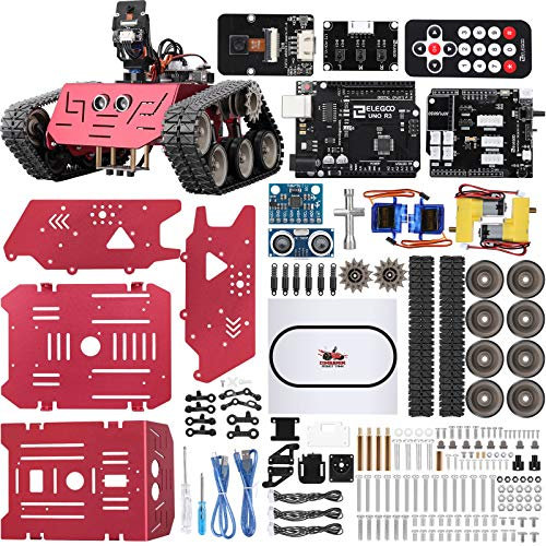 ELEGOO Robot Toy Tank Robotic Car Kit Compatible with Arduino, Intelligent Robot Toys for Kids Boys and Girls 8+, Line Tracking, FPV Mode, Educational STEM Kits Toy