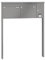 RENZ/Tetro / 2er Freistehende Briefkastenanlage Standbriefkasten mit Sprechfeld/RAL-Farbe 9007 Volumen 12 L/zum Einbetonieren/Dein-Briefkasten.de