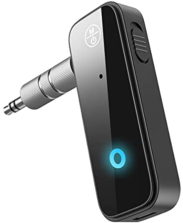 JXTZ Aux Bluetooth 5.3 Adapter for Car, 2 in 1 Wireless Bluetooth Transmitter and Receiver for Headphones Car Home Audio Speaker, Portable 3.5mm Wireless Audio Receiver, Hands-Free Call