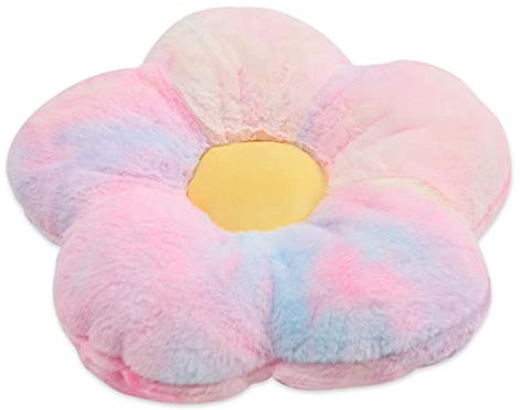 Butterfly Craze Tie Dye Daisy Lounge Blume Kissen - Extra große 35 Zoll, stilvolle Bodenkissen, perfekte Sitzgelegenheiten Lösung für Jugendliche, Plüsch Mikrofaser, Rosa