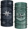 Club of Heroes 2er-Set Outdoor Bandana, nahtloses Multifunktionstuch aus weicher Mikrofaser/atmungsaktiv Schlauchschal Halstuch Mundschutz Schal Tuch/Kompass Wandern Trekking Reise