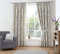 Dreams & Drapes - Natural Floral & Birds Curtains W46 x L54 (117 x 137cm) - 2x Pencil Pleat Curtains - 100% Cotton - 2x Tie Backs - Purple Floral Curtains & Drapes - Vintage Songbirds Curtains