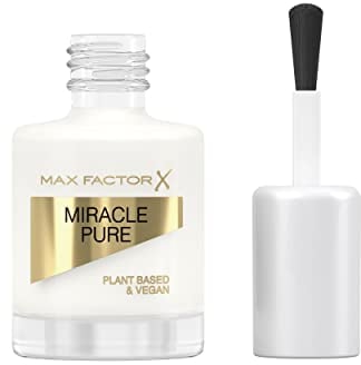 Max Factor Miracle Pure Nail Colour, Fb. 155 Coconut Milk, veganer Nagellack, lang anhaltend, schnell trocknend, 12 ml