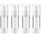 JamHooDirect 30ml Airless Pump Bottle Refillable Empty Clear Bottle Travel Containers/Vacuum Press Pump Bottles With Funnel and Label for Perfume Liquid Makeup Tool (4Pcs)