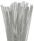 Pfeifenreiniger Chenille, Metall, Silber, 6 mm x 30 cm. 25 Stück.