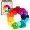Trimits Pom Pom Kranz-Set, Machen Sie Ihre eigene Haustür-Girlande mit Garn, Nadel und Anleitung (evtl. Nicht in Deutscher Sprache) – Regenbogen
