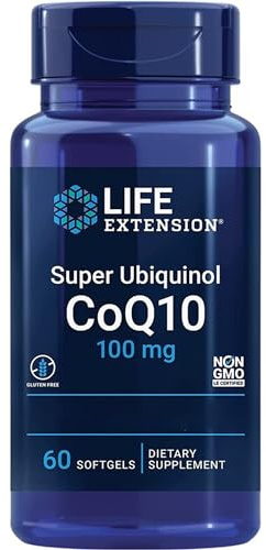 Life Extension, Super Ubiquinol, 100mg, Kaneka-Q10, 60 Soft Capsules, Laboratory Tested, Gluten Free, SOYA Free, Non-GMO