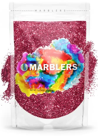 MARBLERS Twinkle Glitter [Crimson Pink] 3oz (85g) | Fine | Non-Toxic, Vegan, Cruelty-Free | Face, Body, Eyeshadow, Hair, Festival, Party Makeup | Nail Art, Polish | Resin, Tumbler, Slime, Craft