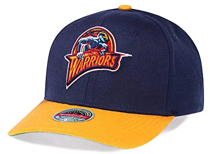 Mitchell & Ness Golden State Warriors Team Two Tone Red Line Solid Flex Snapback Cap