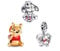 RMMY Cartoon Animal Charm Anhänger 925 Sterling Silber Elephant Bears Charm Bead für Armband Damen Schmuck Perfektes Birthday Muttertagsgeschenk