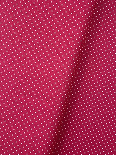 Stoff Punkte Baumwolle Dekostoff Tupfen 1,5mm Tupfen Breite 150cm (Pink, 0.5)