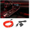 CGEAMDY Auto LED Innenbeleuchtung, Auto Atmosphärenlicht Lampe, Soft DIY Refit Dekoratives Licht, 500CM Ambientebeleuchtung Atmosphäre Neon Lichtleiste Light (Rot)