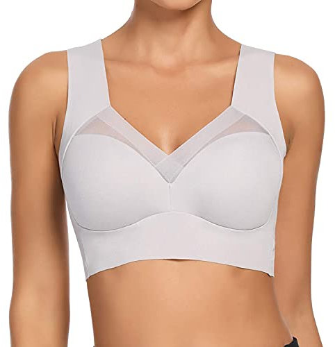 WOWENY Damen Bustier ohne Bügel Nahtlos Bralette Spitzen BH Weicher Damen BH Gepolstert Zero Feel Atmungsaktiver und Leichter, Klassische BHS