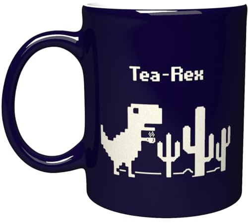 NM NEXTMUG Funny Engraved Gift 11oz Cobalt Blue Mug - Tea-Rex Game - Dinosaurs Cup for Bonus Step Mom Dad Sister Brother Grand Daughter Son in Law
