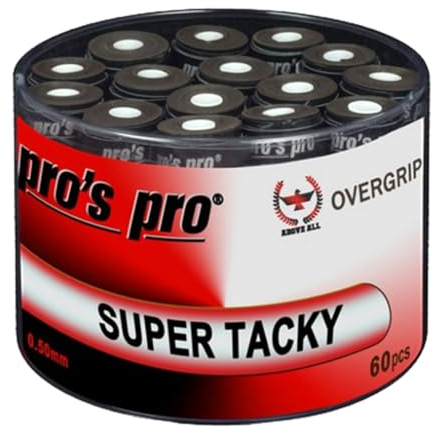 Generisch 60 Overgrip Super Tacky Tape Plus Tennis Pros Pro Griffband schwarz