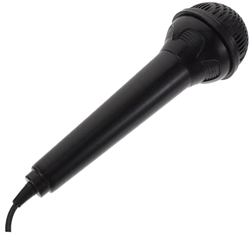 ibasenice Portable 3.5mm Plastic Microphone for Electronic Keyboard with Direct Connection and Handheld Design, Suitable for Home and Outdoor Use, Small Port Black Microphone