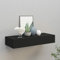 Homgoday Wandregal mit Schublade Schubladenregal Wandschublade Hängeregal Wandschrank Wandboard Schweberegal mit Schubladen für Schlafzimmer Wohnzimmer Büro Schwarz 60x23,5x10 cm MDF