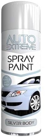 SDMAX All Purpose Silver Body Spray Paint, Matt Finish, Suitable for Wood, Metal, Plastic, and, Glass Surface, Fast Drying, Interior and Exterior Usage, 250ML (1 Pcs)